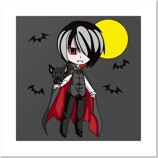 Chibi Dracula Wall Art by Glenn Landas Digital Art